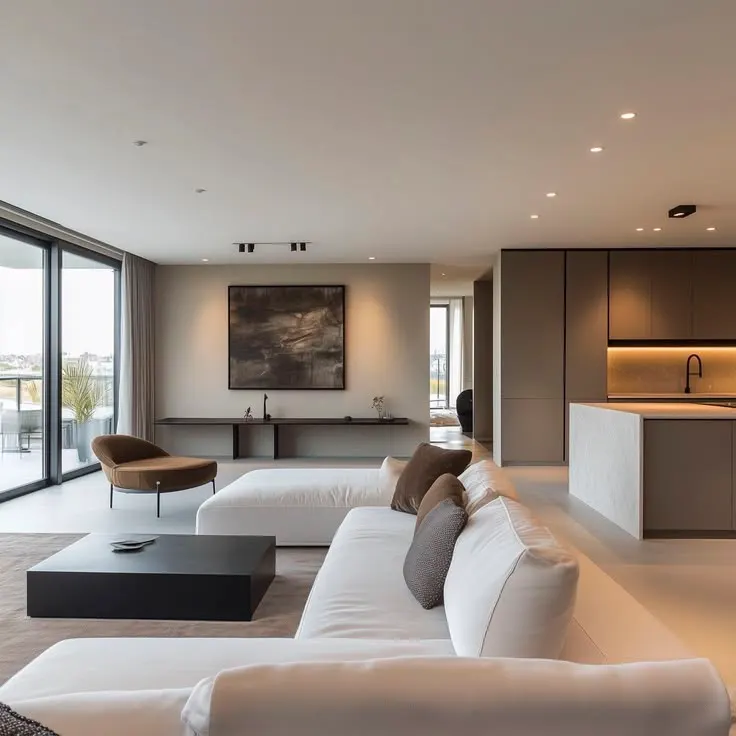 Interior de casa em estilo minimalista