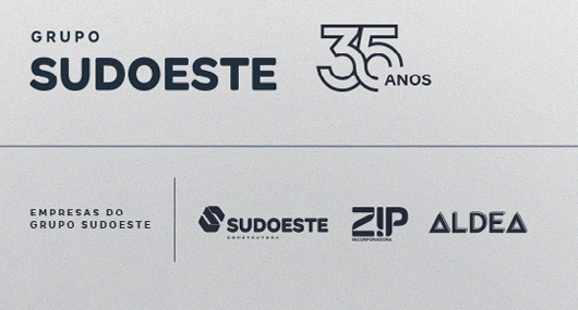 Arquitetura de marcas do Grupo Sudoeste: Sudoeste Construtora, ZIP Incorporadora e ALDEA