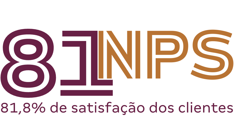 NPS - 81% de satisfação dos clientes