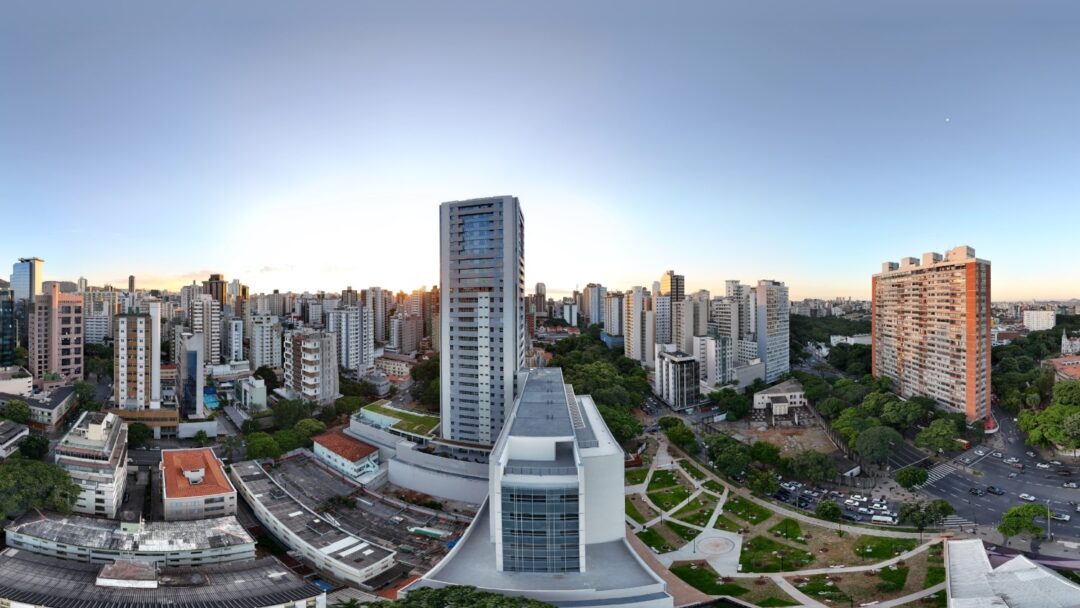 Imagem panorâmica do bairro Funcionários em Belo Horizonte.