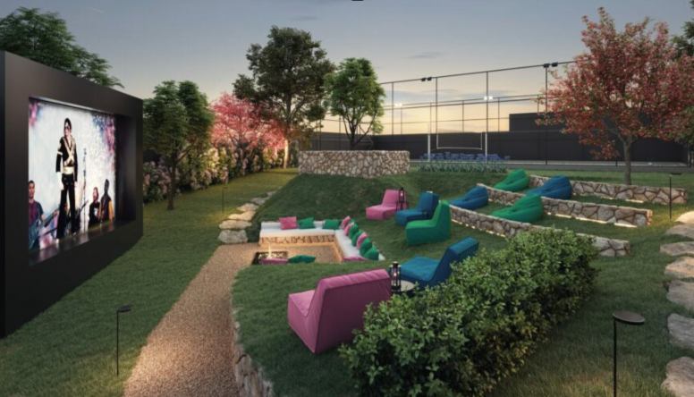 Cinema ao ar livre e movimento wellness