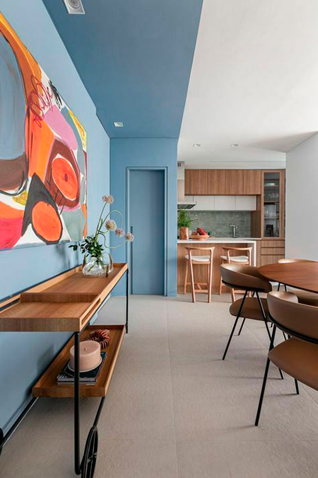 Sala de estar com cor azul clara 2025/2026