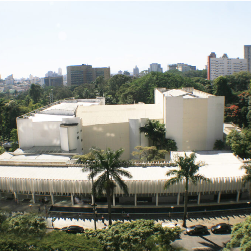 Vista área panorâmica do Palácio das Artes
