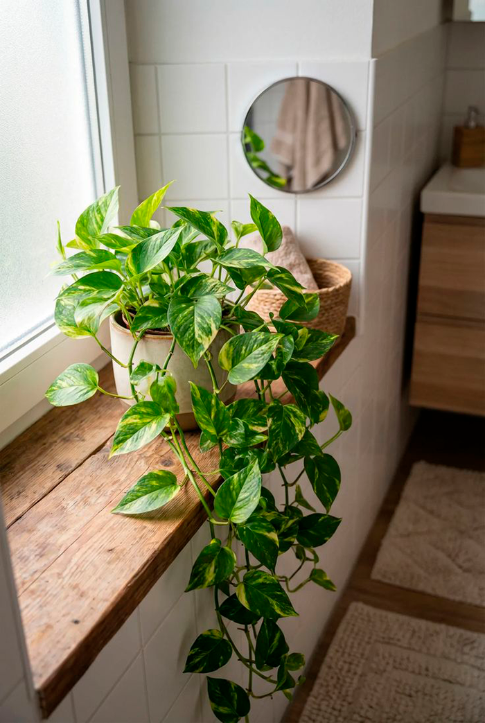 Plantas no banheiro que dão a sensação de um spa